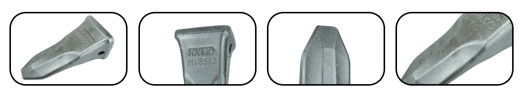 Зубья ковша из легированной стали, кованые в скале