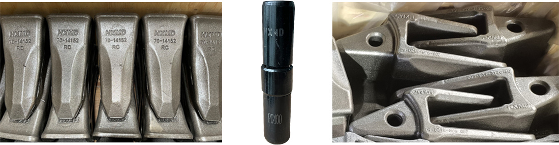 Зубья ковша PC400 и адаптер